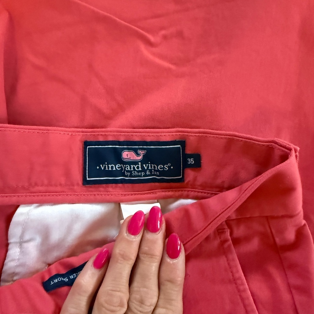 Vineyard Vines Red Flat Front Shorts - Picture 3 of 3